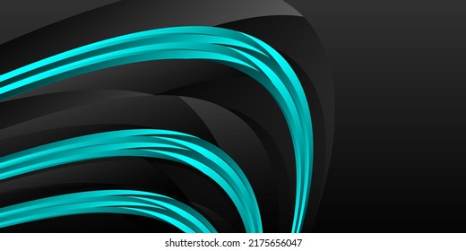 Futuristic black and blue background vector