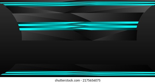 Futuristic black and blue background vector