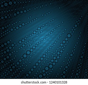 Futuristic black circles on blue background