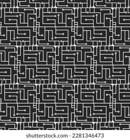 vector de textura de tablero de circuitos negros futurista