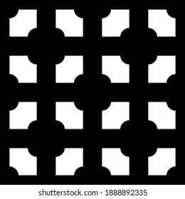 Diseño de patrones negros futuristas. Decoración casera. Fondo blanco