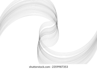 Futuristic black and white background with abstract line
