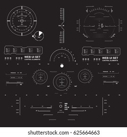 Futuristic black and white virtual graphic touch user interface