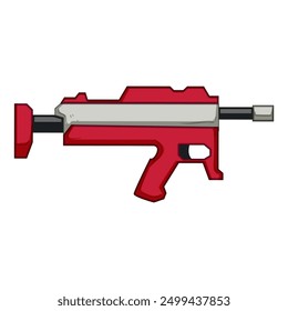futuristic blaster gun cartoon. alien ray, light lightning, flash astronaut futuristic blaster gun sign. isolated symbol vector illustration