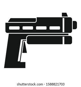 Futuristic blaster icon. Simple illustration of futuristic blaster vector icon for web design isolated on white background