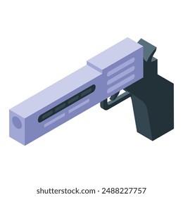 Pistola blaster futurista con un cañón largo, perfecta para añadir un toque de ciencia ficción a tus proyectos