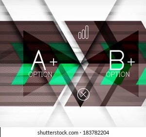 Futuristic blocks geometric abstract background with infographic options