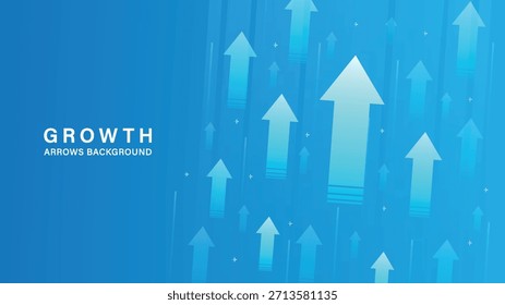 Fundo abstrato azul futurista com setas de divisas brancas dinâmicas. Ilustração vetorial do conceito de negócios, finanças, tecnologia e movimento de dados digitais modernos