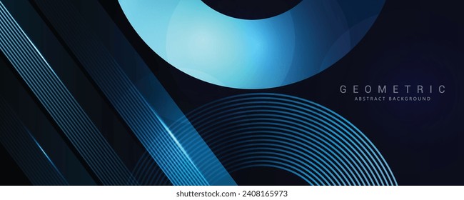 Fondo abstracto azul futurista con líneas de diagonal azul brillante moderno. Diseño de líneas de rayas geométricas. concepto de tecnología. espacio para el texto. Líneas geométricas 3D.