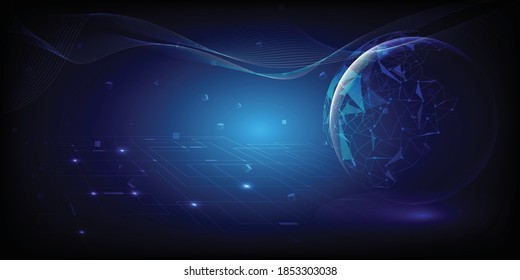 Futuristic blue background design for digital advertising product background banner and wallpaper.Vector illustration.