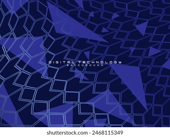 Futuristic blue background digital technology, cyber nano information, abstract communication, future technology data innovation, internet network speed connection.