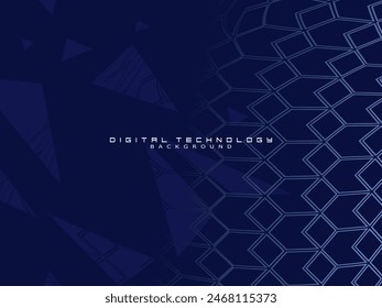 Tecnología digital de fondo azul futurista, información nano cibernética, comunicación abstracta, innovación de datos de tecnología futura, conexión de velocidad de red de Internet.