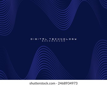 Tecnología digital de fondo azul futurista, información nano cibernética, comunicación abstracta, innovación de datos de tecnología futura, conexión de velocidad de red de Internet.