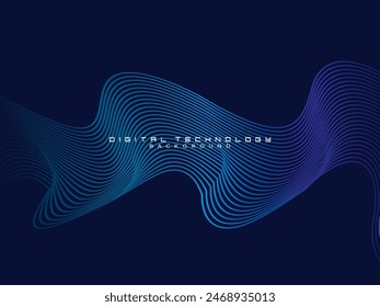 Futuristic blue background digital technology, cyber nano information, abstract communication, future technology data innovation, internet network speed connection.