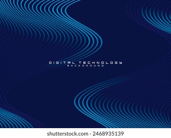 Tecnología digital de fondo azul futurista, información nano cibernética, comunicación abstracta, innovación de datos de tecnología futura, conexión de velocidad de red de Internet.