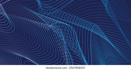 Futuristic blue background digital technology, cyber nano information, abstract communication, future technology data innovation, vector.