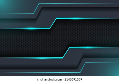 Diseño de fondo azul y negro futurista