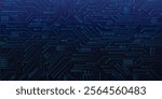 Futuristic blue circuit board background showcasing abstract digital patterns, electronics, AI, and data systems. For modern technology, innovation, and cyber-themed designs. Technology background