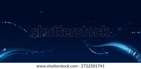 Futuristic Blue Digital Flow Technology Background