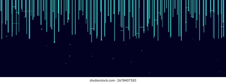 Futuristic blue digital lines on dark background.