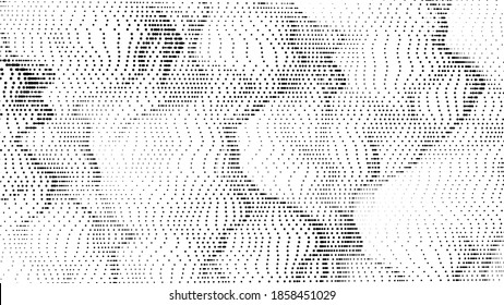 Futuristic blue dots background. Cyber background with particles different size. Technology particles illustration.