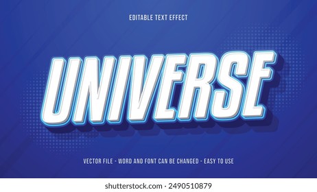 Futuristic blue editable text effect