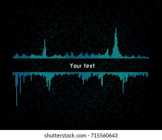 Futuristic blue equalizer. Use it as template for your design. You can easily change color of all elements.
