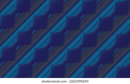 Futuristic blue glass skyscraper with sky reflection and glowing lines