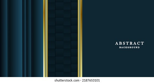 Futuristic blue gold background vector design