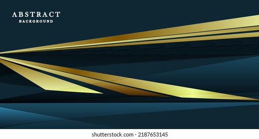 Futuristic blue gold background vector design