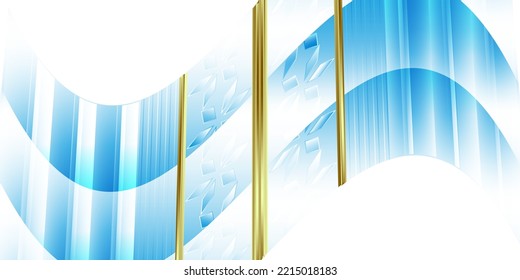 Futuristic blue gold background vector