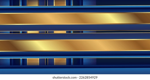 Futuristic blue gold vector design