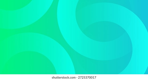 Fondo verde azul futurista de la tecnología del gradiente con las Formas superpuestas del círculo