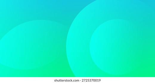 Fondo verde azul futurista de la tecnología del gradiente con las Formas superpuestas del círculo