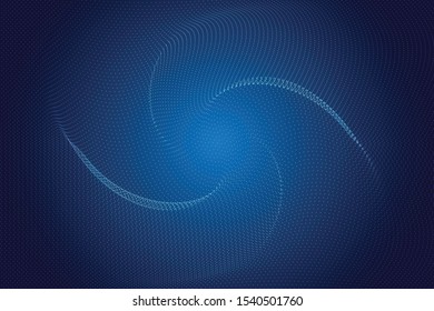 Futuristic Blue halftone abstract. Technology Vector background.