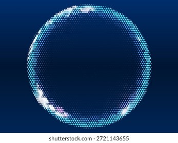 Futuristic Blue Hexagon Digital Sphere Background. Futuristic digital sphere composed of glowing hexagon and dot patterns in blue tones on a dark background. Abstract technology globe concept
