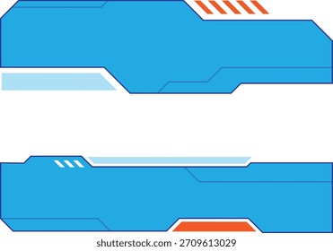 Futuristic blue interface design with a digital frame.