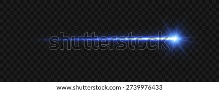 Futuristic Blue Laser Beam PNG Overlay, Glowing Light Ray, Energy Trail, Sparkle, Motion Line, Cyber Technology, Abstract Graphic Design