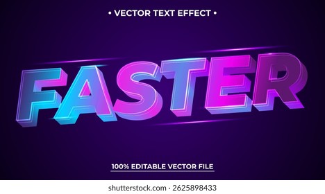 Fonte editável do efeito de estilo de texto de luz azul futurista