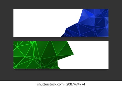Fondo de polos azul futurista bajo, estilo triangular abstracto geométrico ruborizado. plantilla de fondo de diseño gráfico de ilustración vectorial.