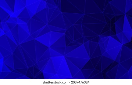 Futuristic blue low poly background, abstract geometric rumpled triangular style. vector illustration graphic design background template.