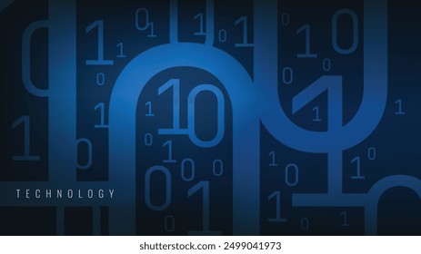 Futuristic Blue and Purple Technology Vector Background Illustration with Gradient Mesh bg