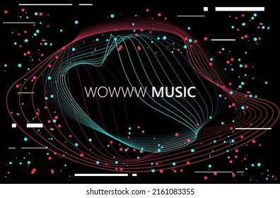 "Futuristic blue red gradient vector black background contrast color border digital dynamic elegant technology web poster card template  service