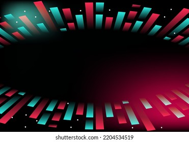 "Futuristic blue red gradient vector black background contrast color border digital dynamic elegant technology web poster card template  service