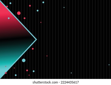 "Futuristic blue red vector black background contrast color border digital dynamic elegant technology web poster card template  service