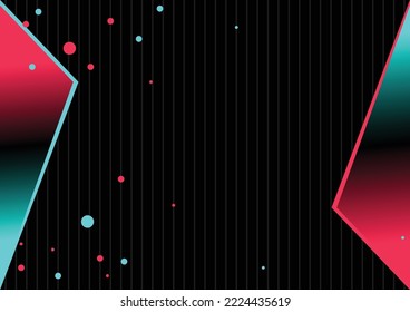 "Futuristic blue red vector black background contrast color border digital dynamic elegant technology web poster card template  service