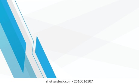 Futuristic blue shapes only the left side, Abstract background, Blue vector graphic modern style, Technology corporate design background.