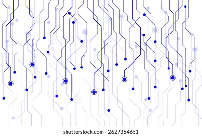 Futuristic blue technology background with digital circuits and glowing lines. Perfect for tech, innovation, and digital-themed projects.
