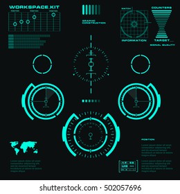 Futuristic blue virtual graphic touch  user interface
