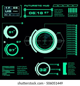 Futuristic blue virtual graphic touch  user interface